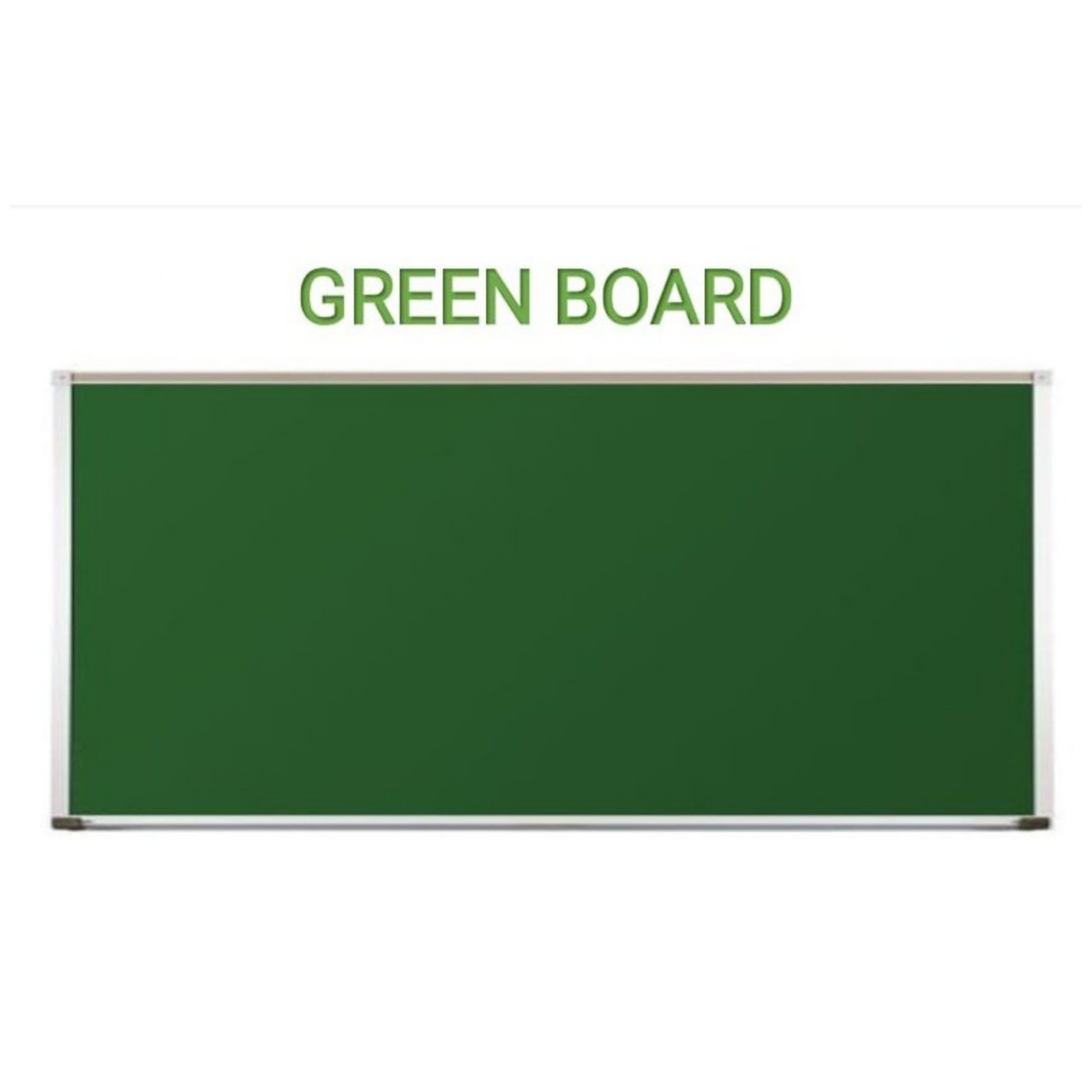 Large green classroom board with aluminium frame for chalk writing, school teaching, tuition classes and educational presentations by Elite Writing & Display