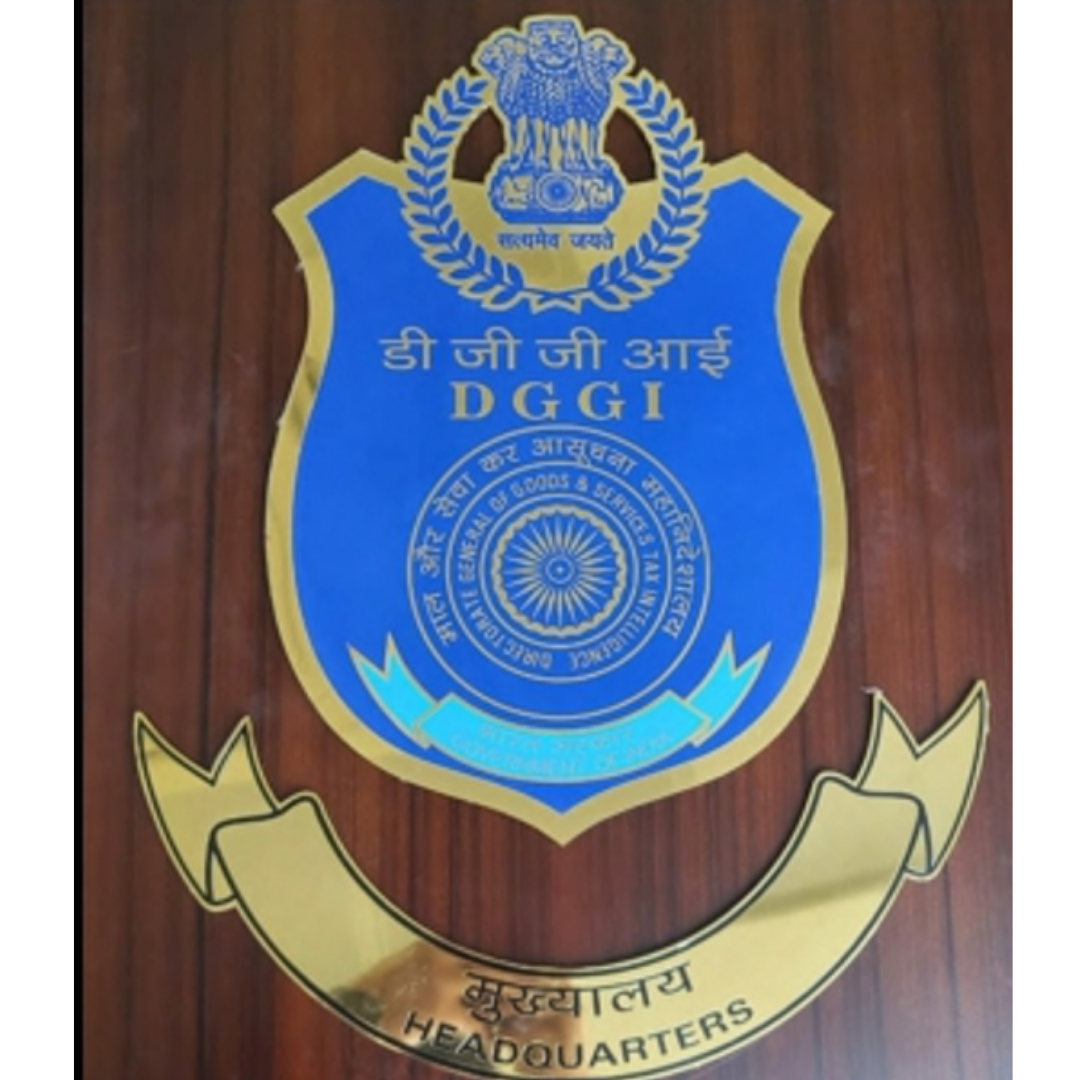 Custom DGGI Headquarters blue and gold commemorative plaque by Elite Writing & Display