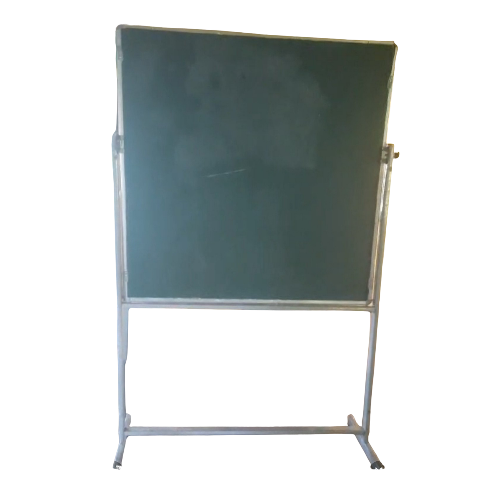 Double-sided revolving green chalk board with sturdy metal stand manufactured by Elite Writing & Display for schools, colleges, coaching institutes, and classrooms.