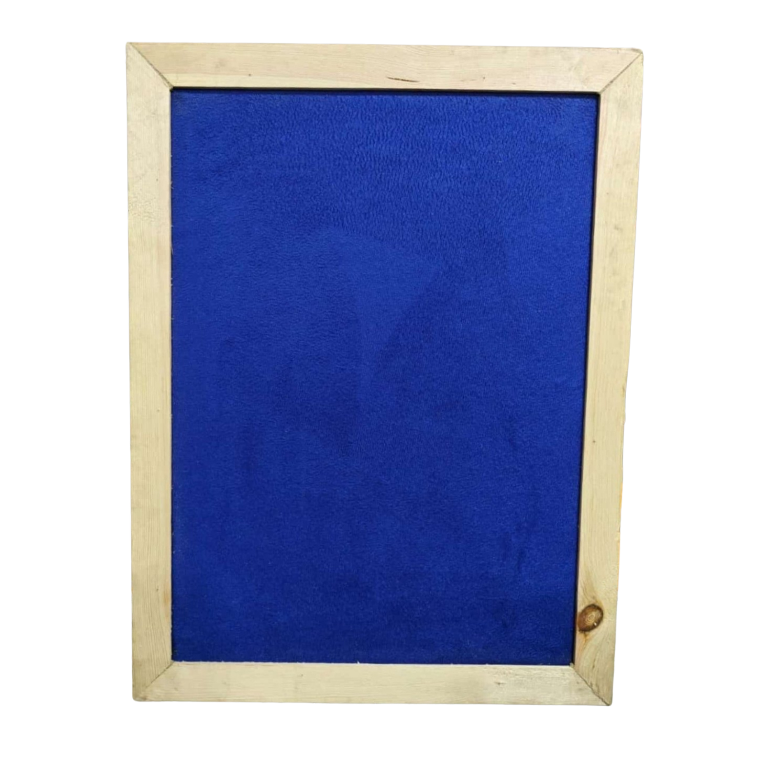 Blue fabric wooden frame pin-up notice board manufactured by Elite Writing & Display for schools, offices, classrooms, homes, and commercial spaces.
