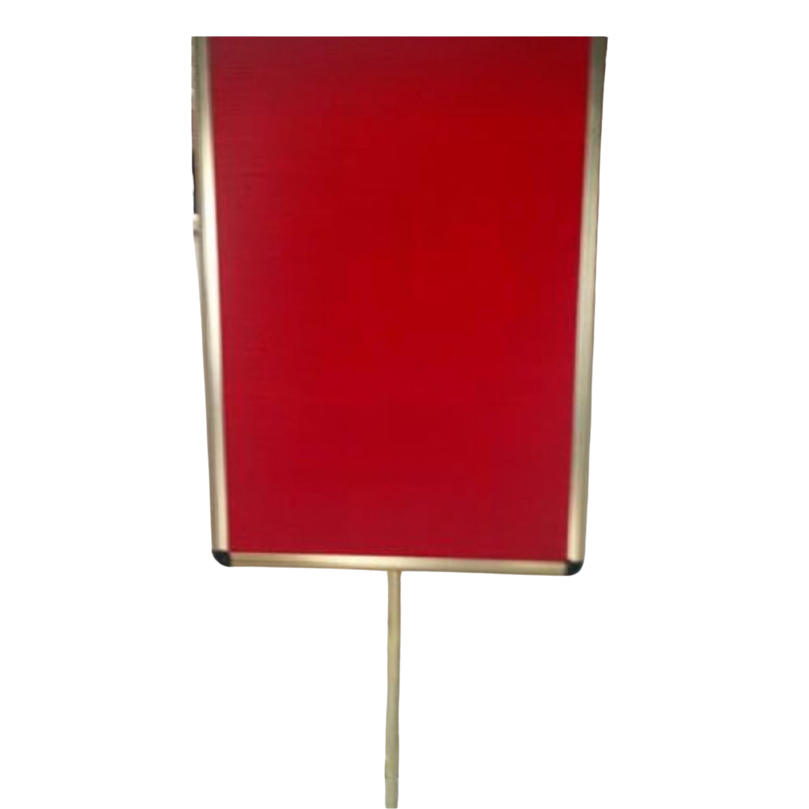 Portable red fabric pin-up display board with aluminium frame and metal stand manufactured by Elite Writing & Display for schools, offices, exhibitions, and training centres.