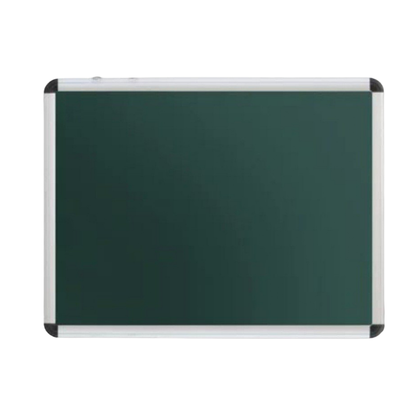 Elite Writing & Display green chalkboard with a durable aluminium frame and rounded black corner protectors.