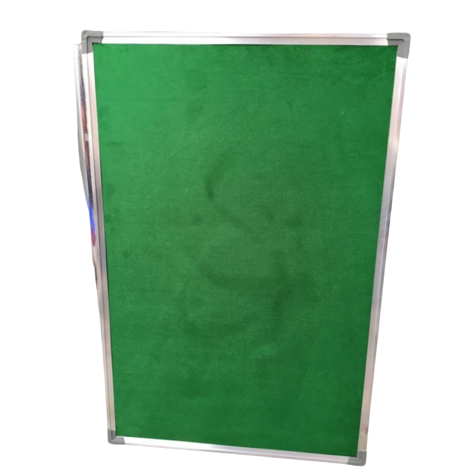 Green fabric pin-up notice board with durable aluminium frame manufactured by Elite Writing & Display for schools, offices, colleges, hospitals, and commercial spaces.