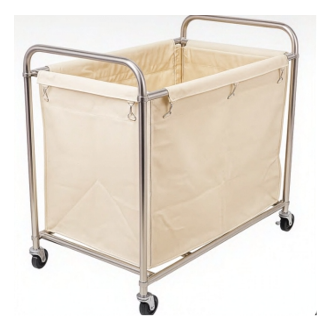 Stainless Steel Linen Collection Trolley | Laundry Bag Trolley | Elite Writing & Display