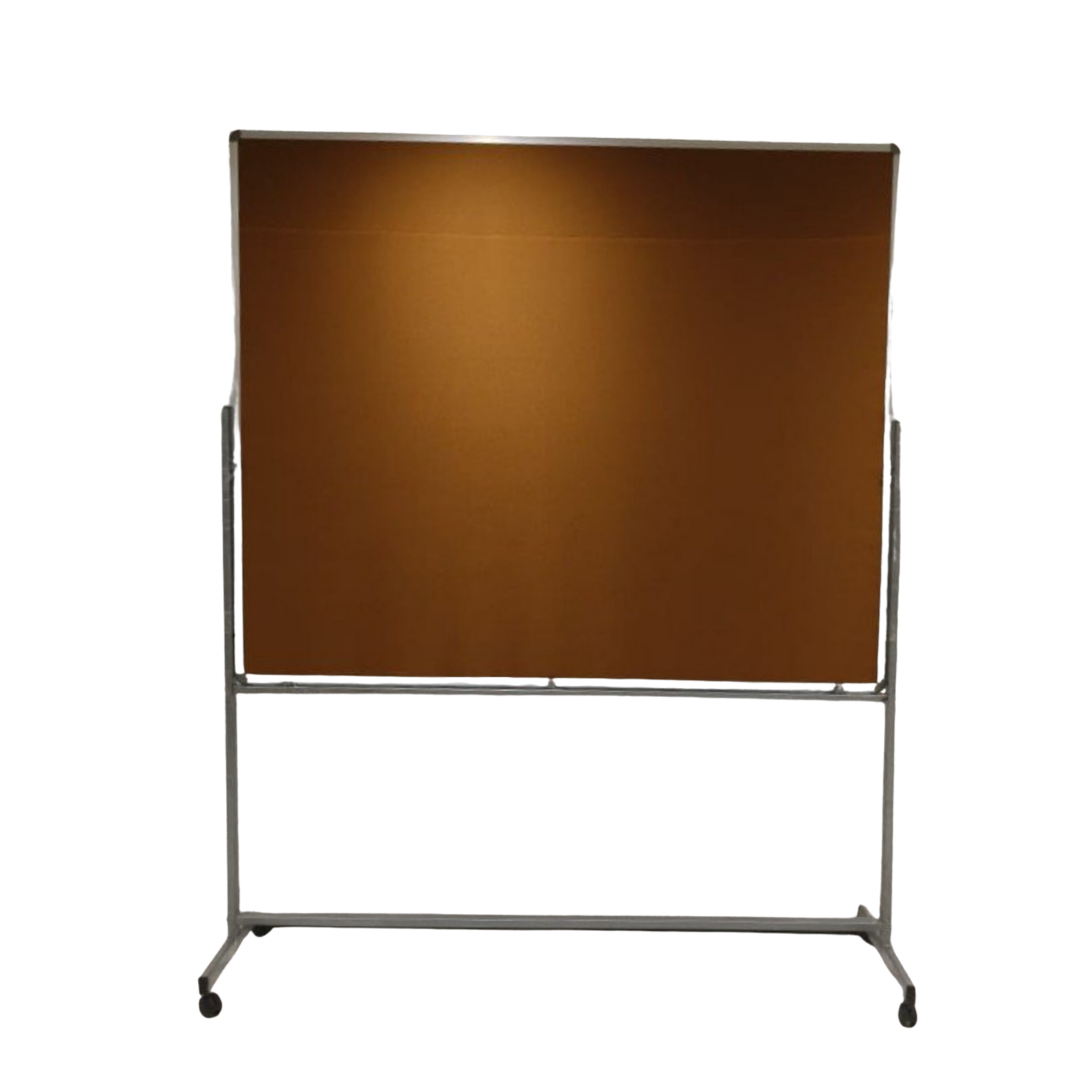 Double-sided revolving cork notice board with sturdy metal stand by Elite Writing & Display for displaying notices, announcements, charts, and presentations in schools and offices.